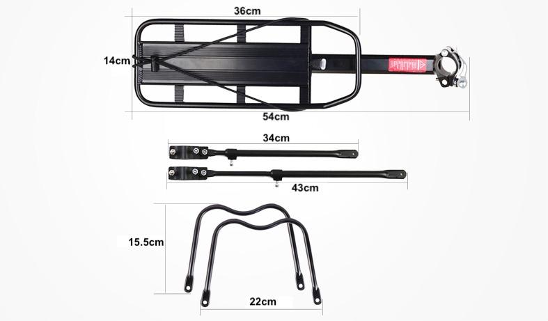 Bicycle back rack! Perfect for food delivery bags Rear Back Rack Child ...