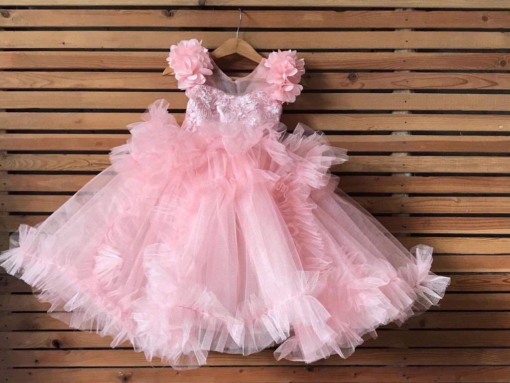blush pink baby dress