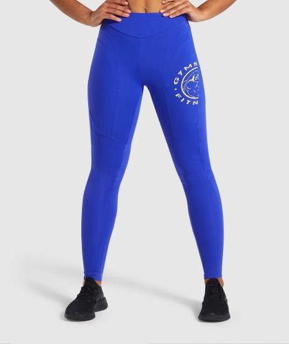 GYMSHARK Legacy Fitness XS Women Leggings Blue Stretch Activewear