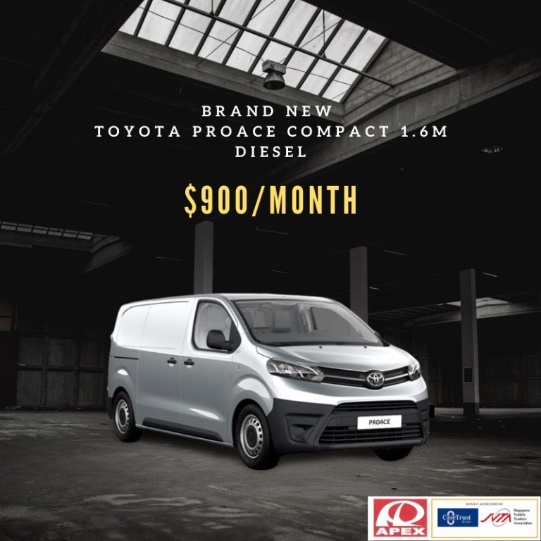 BRAND NEW TOYOTA PROACE COMPACT 1.6M DIESEL, Cars, Car Rental on Carousell