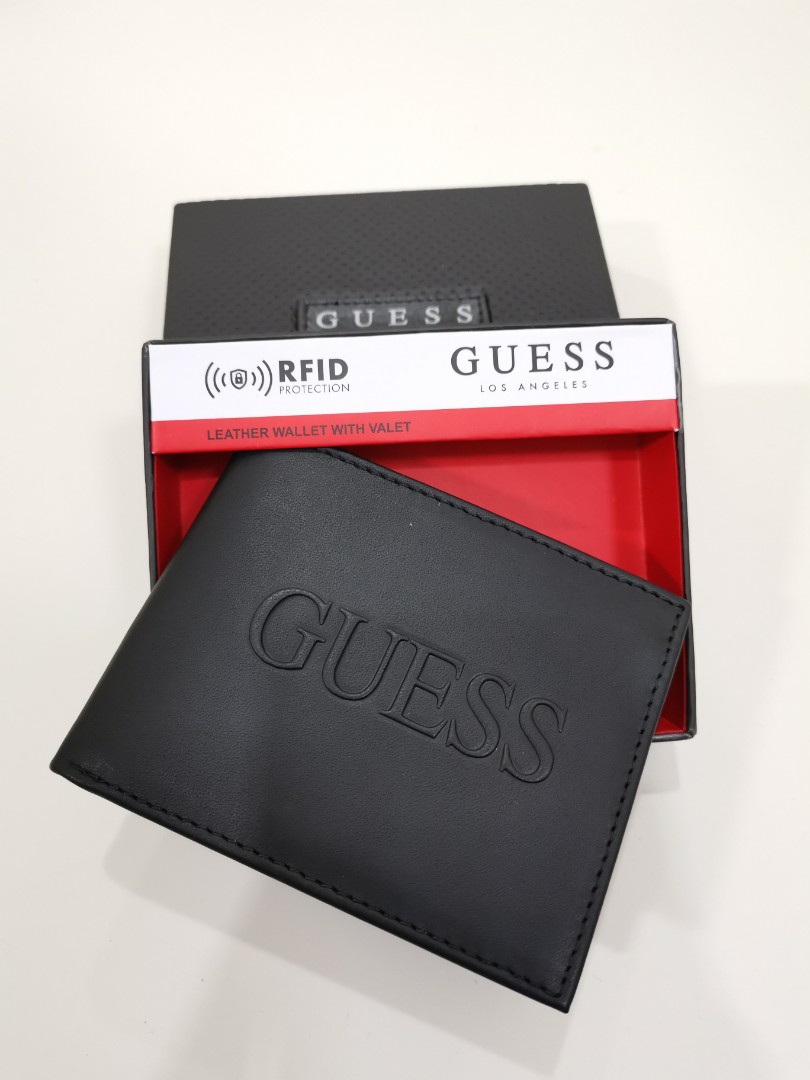 Guess men's leather wallet sales