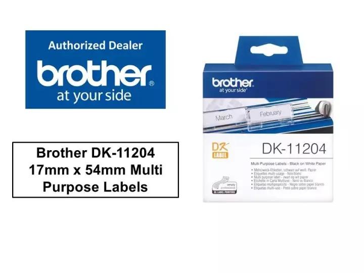 Brother DK-11204 17mm x 54mm Multi Purpose Labels, Everything ...