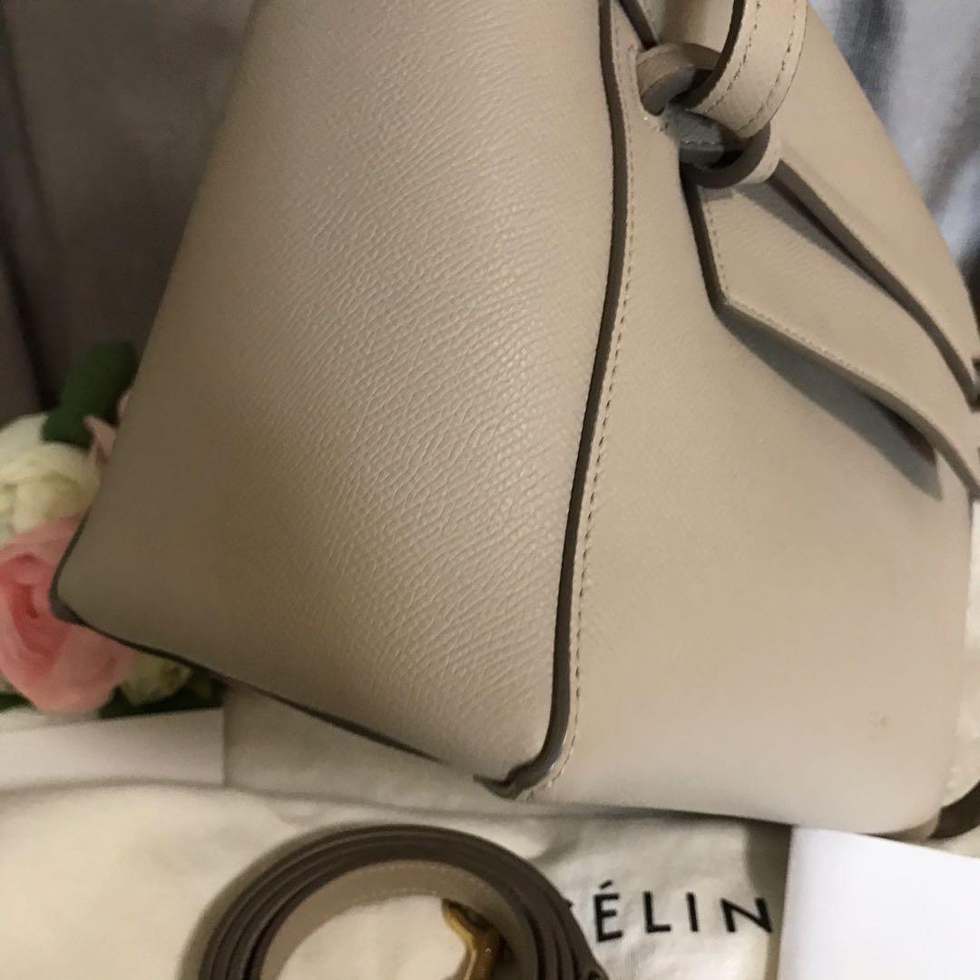 Light taupe deals celine belt bag