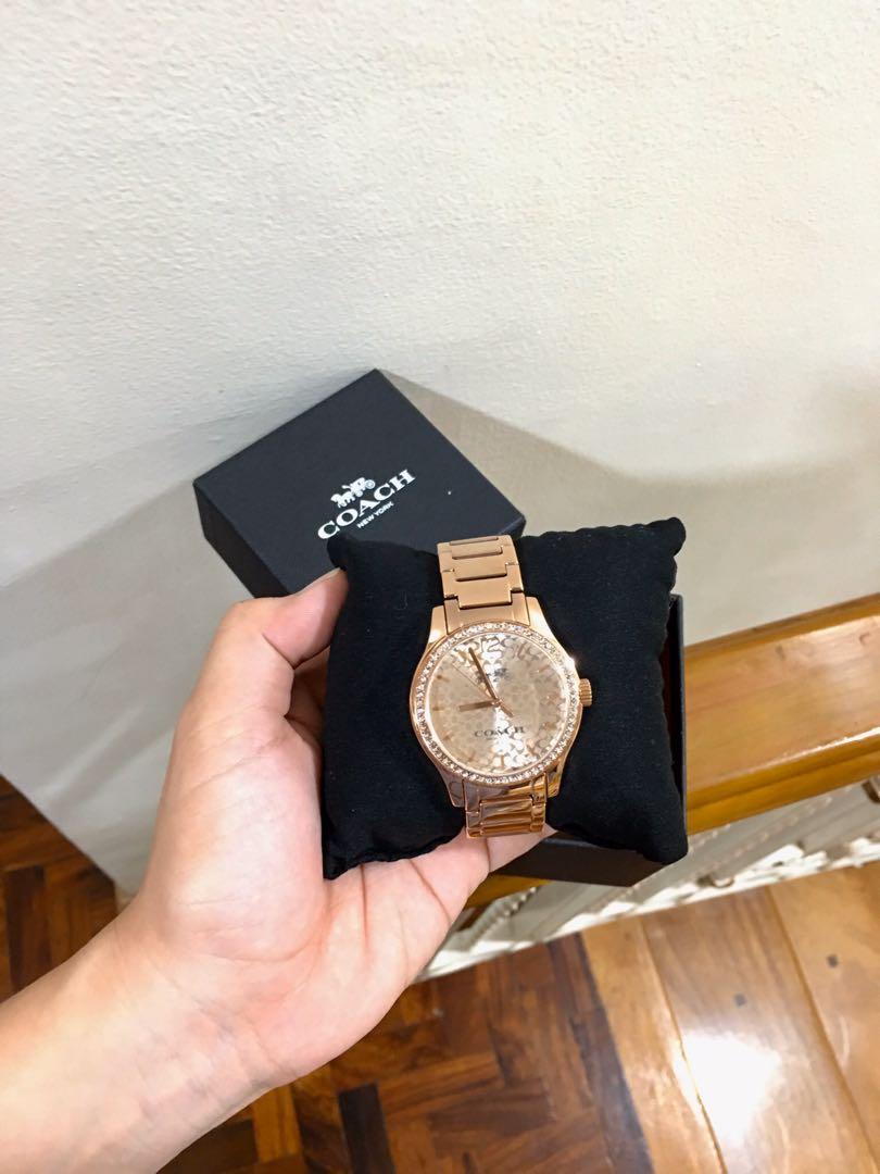 Coach maddy watch rose gold top