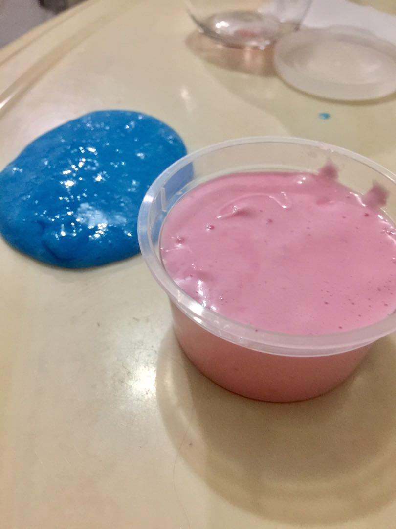 customised ur slime (Category: Kids Toys) located in Singapore. Submitted by tuner (Listing ID 271982949, Image 1). Description: customised ur slime fluffy slime - $9 can make it into ur fav colour . or add stuff .