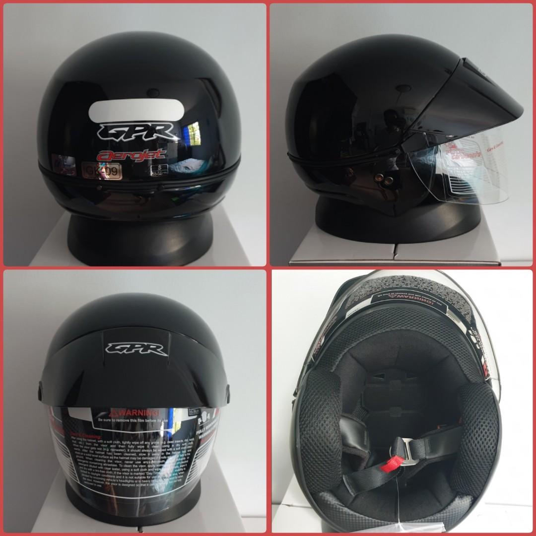 GPR Helmet - Gloss Black - Aerojet - PSB Approved - XL, Motorcycles ...