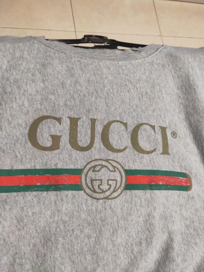 Gucci Logo Sweater, Men's Fashion, Tops & Sets, Hoodies on Carousell