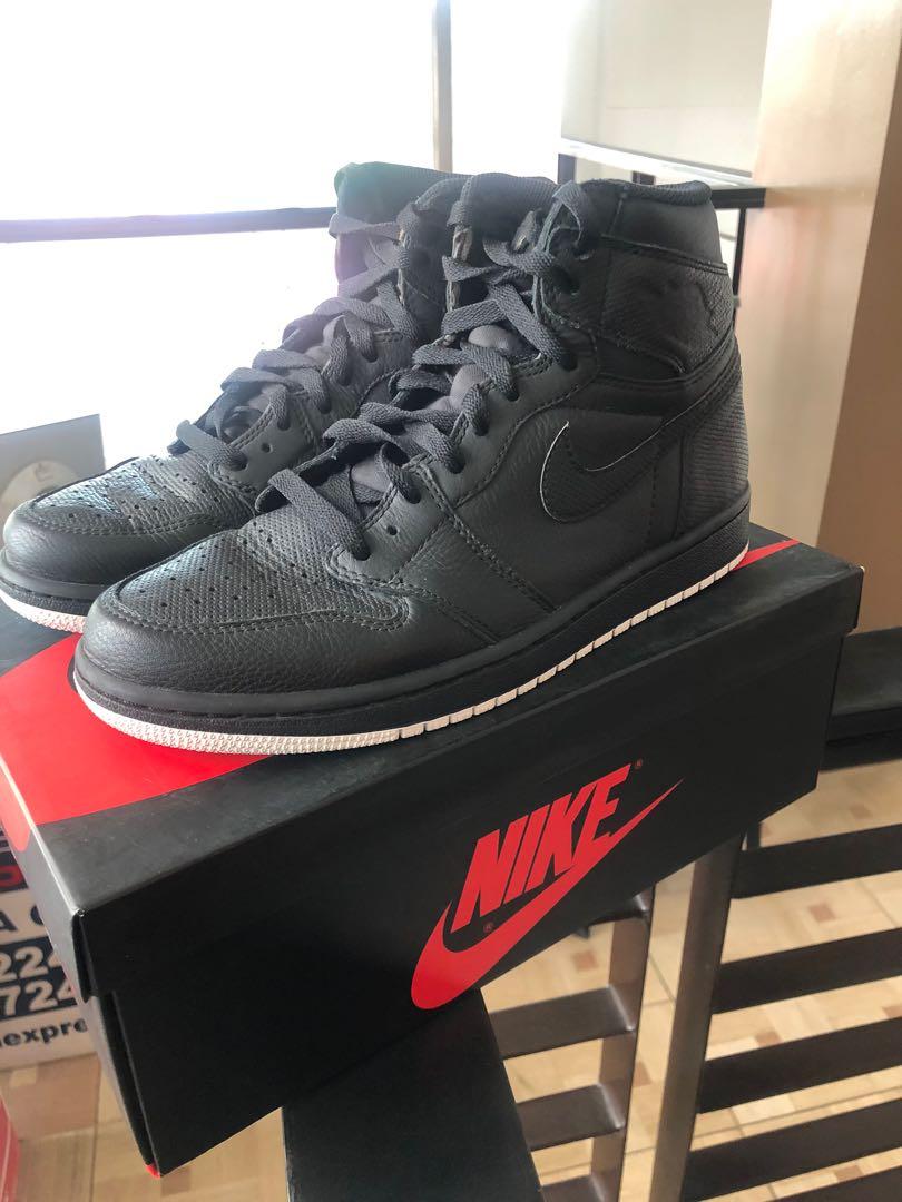 jordan 1 black perforated