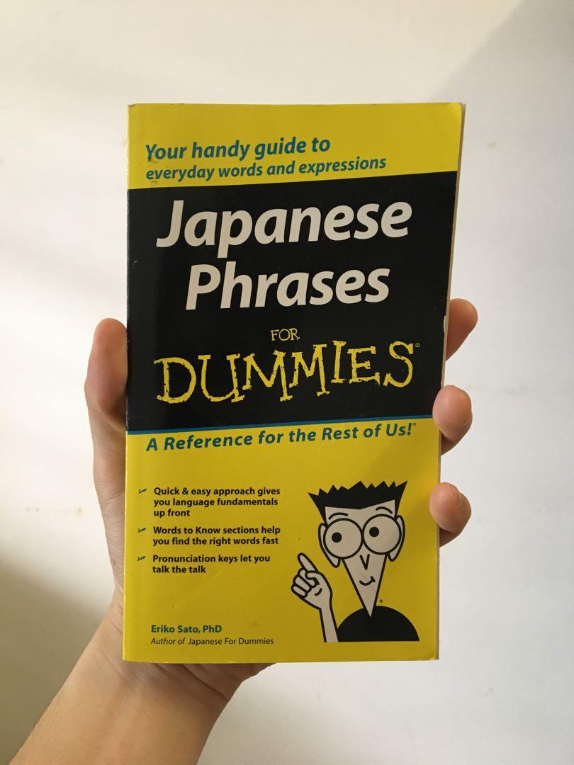 Learn Japanese Phrases For Dummies Language Book Books Stationery Books On Carousell
