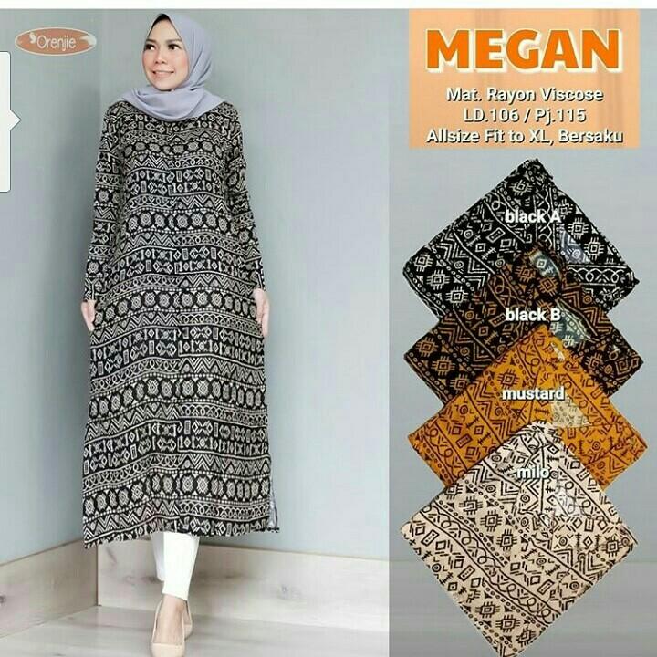 Long Tunik Megan Women S Fashion Clothes Tops On Carousell