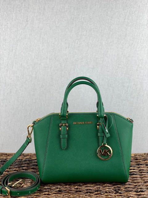 Michael Kors Ciara Medium Messenger in Jewel Green, Luxury, Bags & Wallets  on Carousell