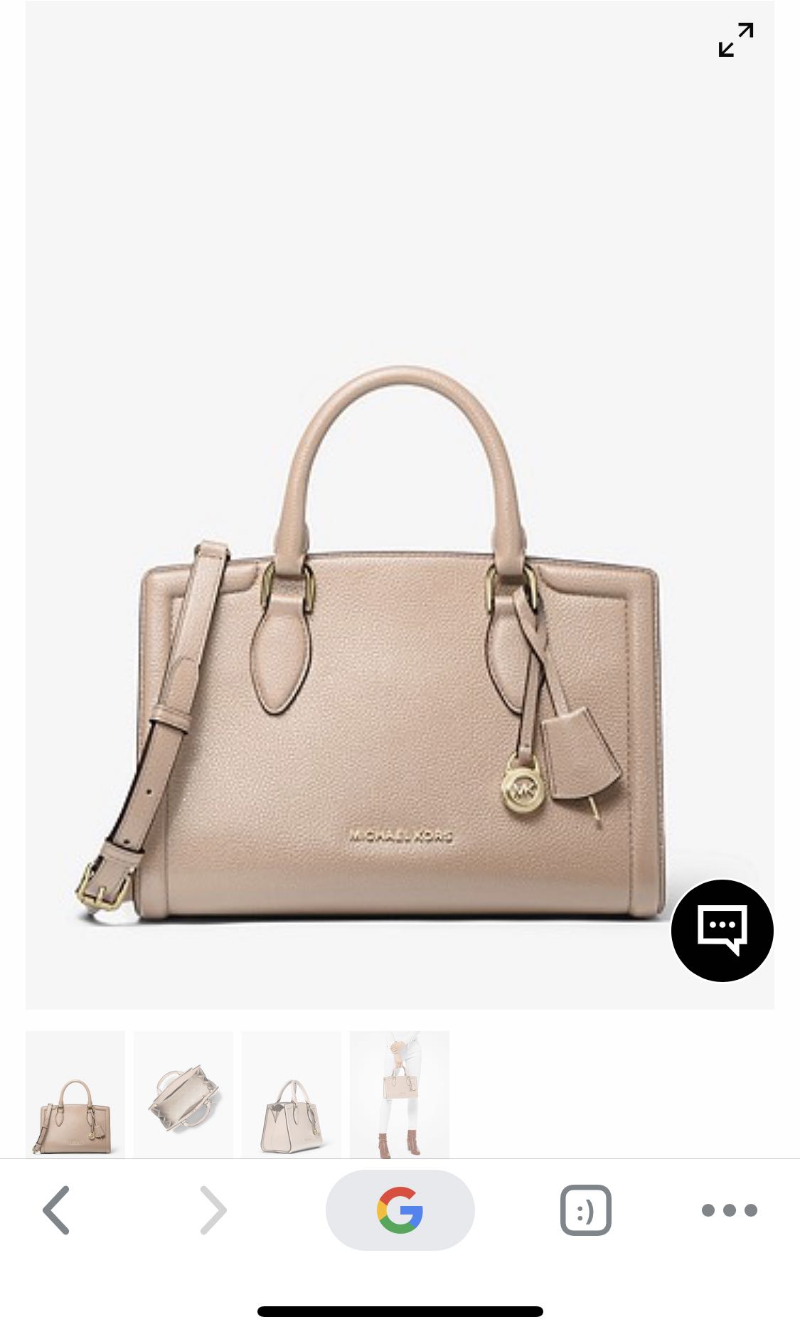 Michael kors zoe medium pebbled leather satchel discount