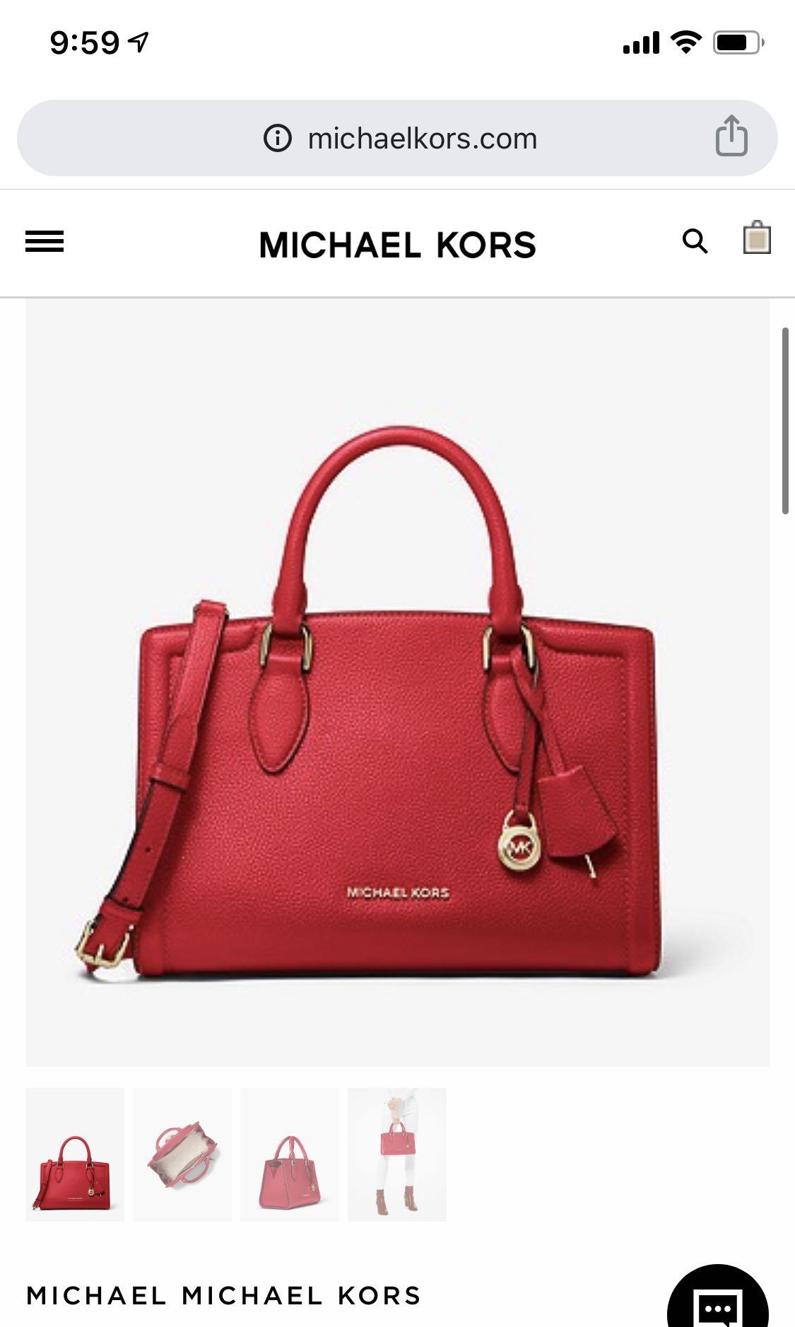 MICHAEL MICHAEL KORS Zoe Medium Pebbled Leather Satchel