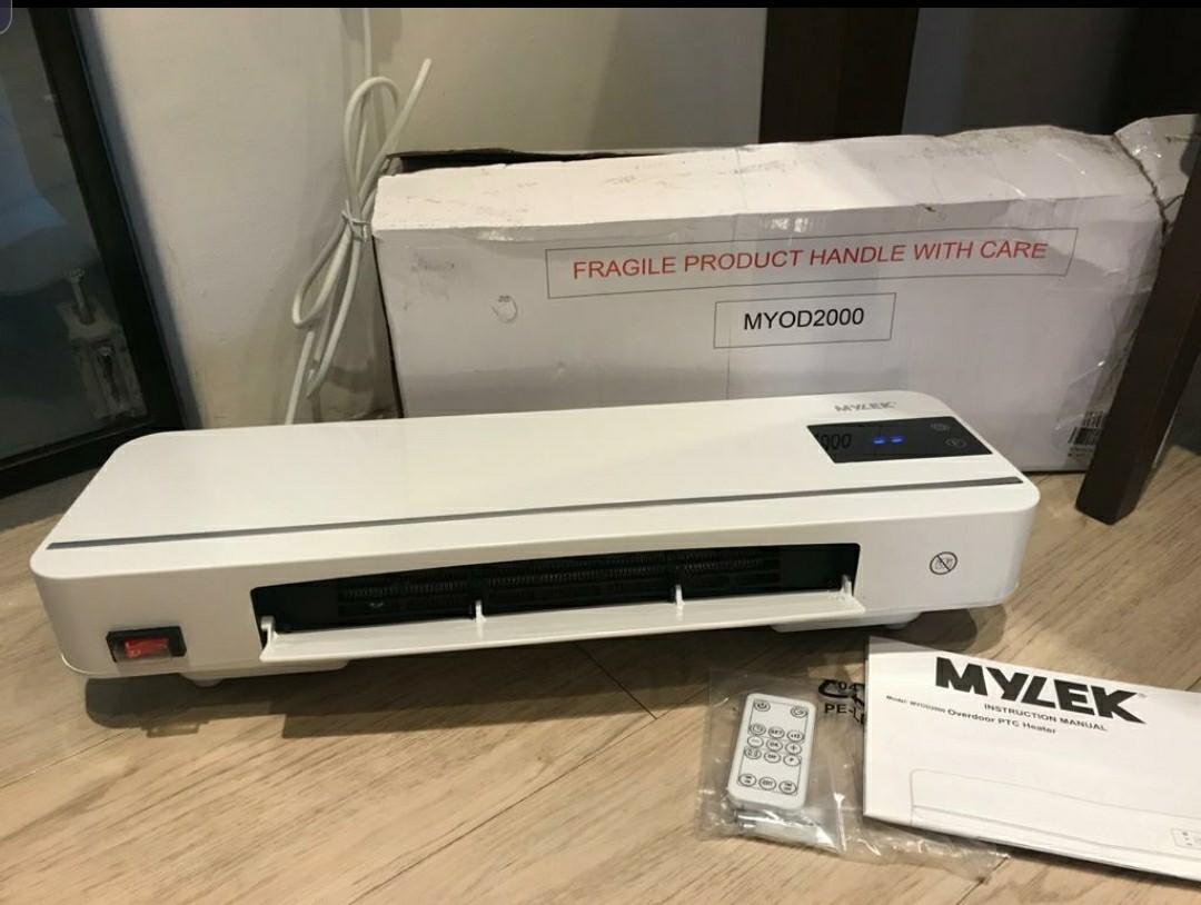 MYLEK® 2kW Electric Over Door Heater Air Curtain Screen Heater with PTC  Element, Remote Control and Timer, Furniture u0026 Home Living, Cleaning u0026  Homecare Supplies, Pest Control on Carousell