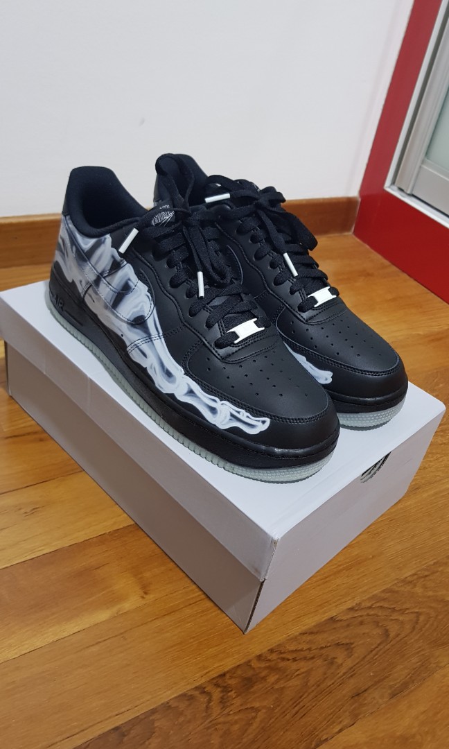 skeleton black air force 1