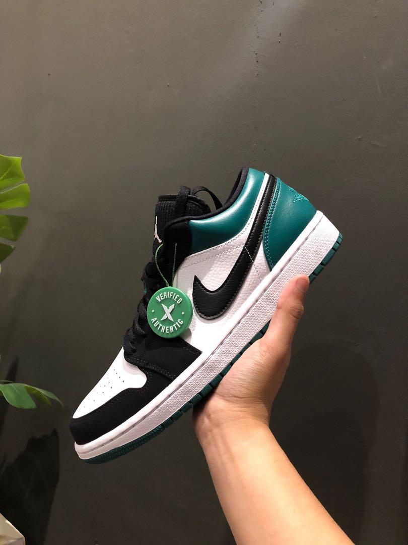 CLEARANCE Nike Air Jordan 1 Low Mystic green
