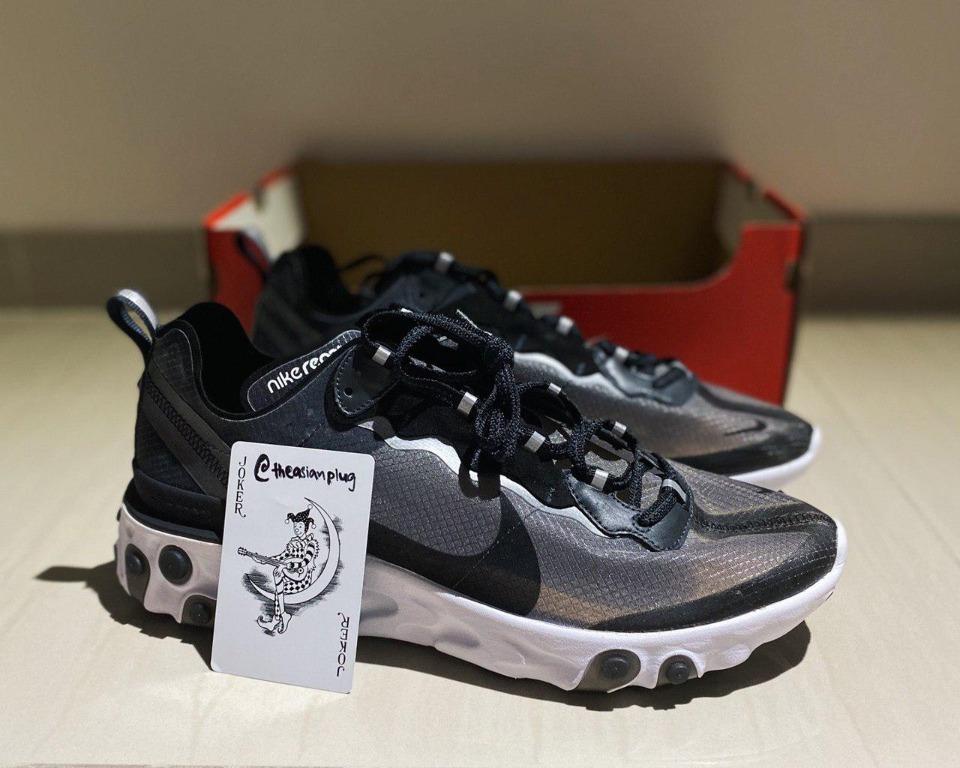 Nike React Element 87 Black Men s Fashion Footwear Sneakers on Carousell