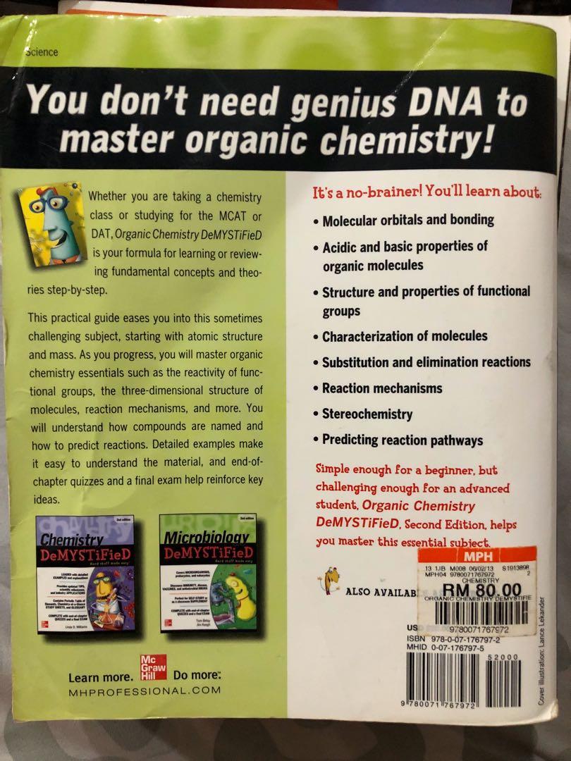 Organic Chemistry DeMystified, Hobbies & Toys, Books & Magazines