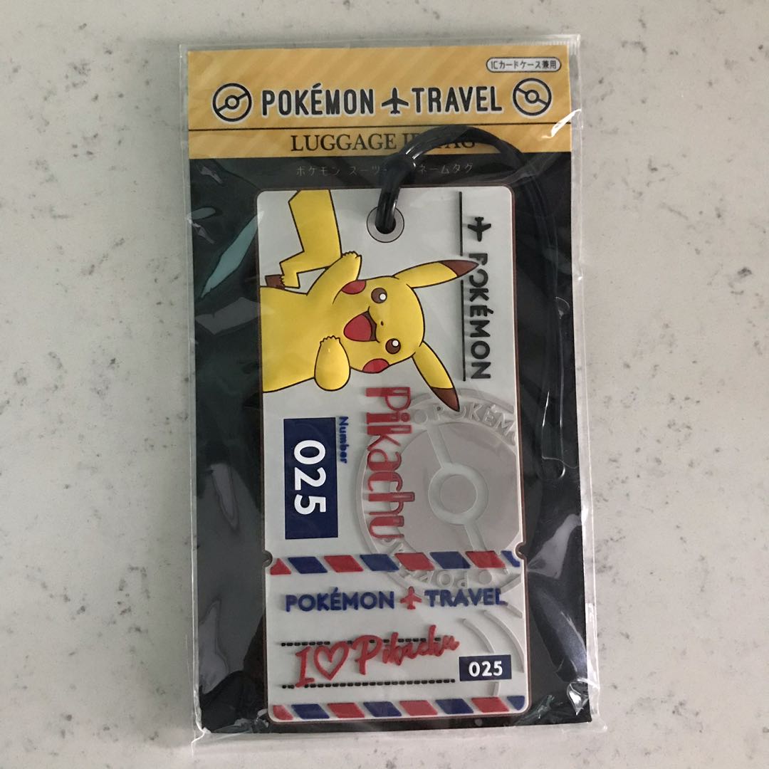Pokemon pikachu luggage tag, Hobbies &amp; Toys, Toys &amp; Games on Carousell