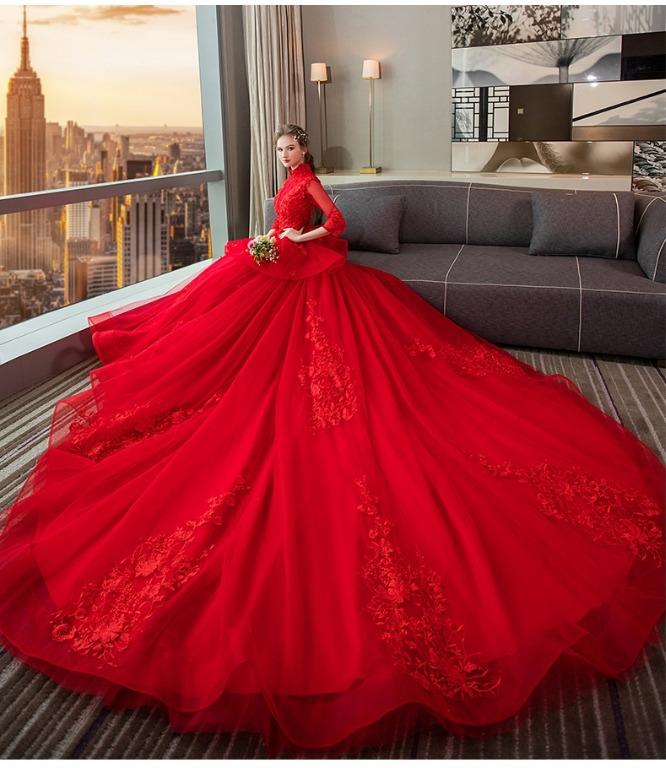 Red and hotsell white bridal gowns
