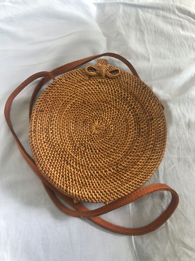 Rattan Bag, Women's Fashion, Bags & Wallets, Cross-body Bags on Carousell