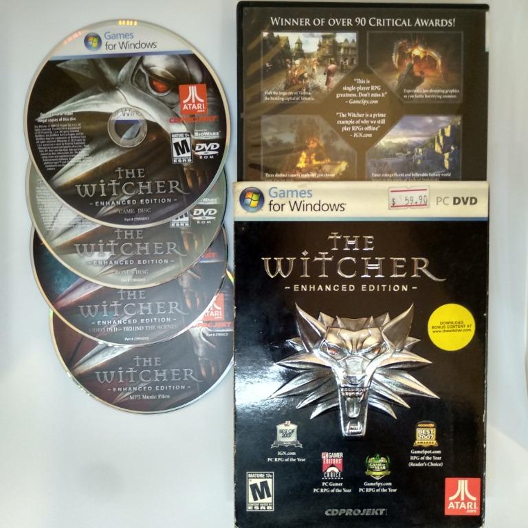 The Witcher Enhanced Edition~PC Game~Windows XP/Vista~New/Sealed~w/Slip  Cover 742725276550