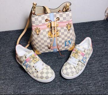 Louis Vuitton Tote Buckle Bag + Shoes