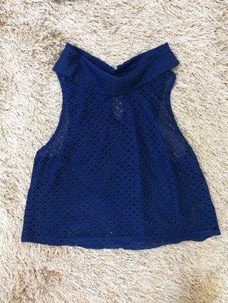 Forever 21 blue crop top