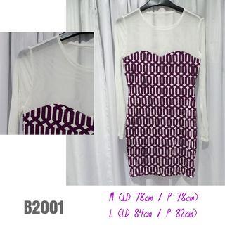 B2001 Dress Bodyfit M L