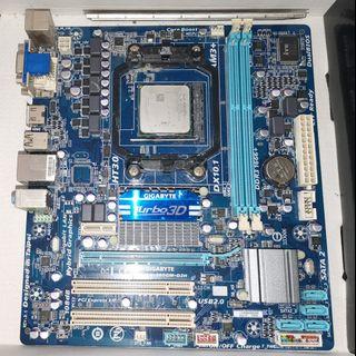 4核芯 AMD Althon II X4 630 2.8GHz CPU 連散熱風扇, Gigabyte GA-880GM-D2H 底板, AData 2x2Gb DDR3 1333 Ram