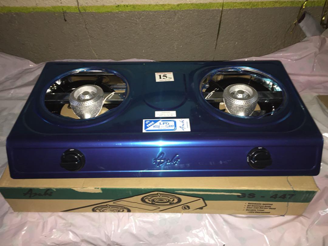 Asahi 2 Burner Gas stove (Category: Coffee & Tea Tableware) located in Marikina City. Submitted by rayanne070707 (Listing ID 272307009, Image 1). Description: .