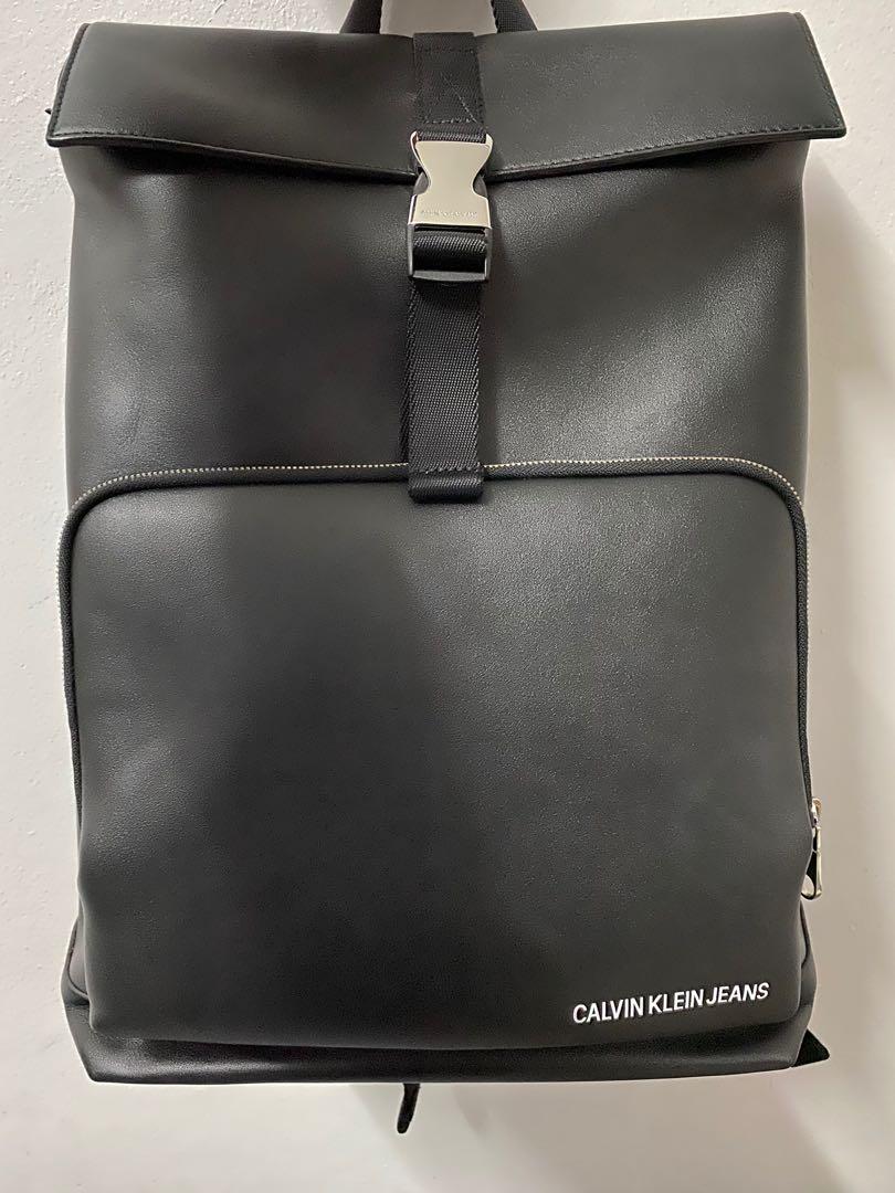 calvin klein roll top backpack