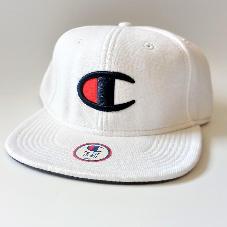 champion white baseball cap