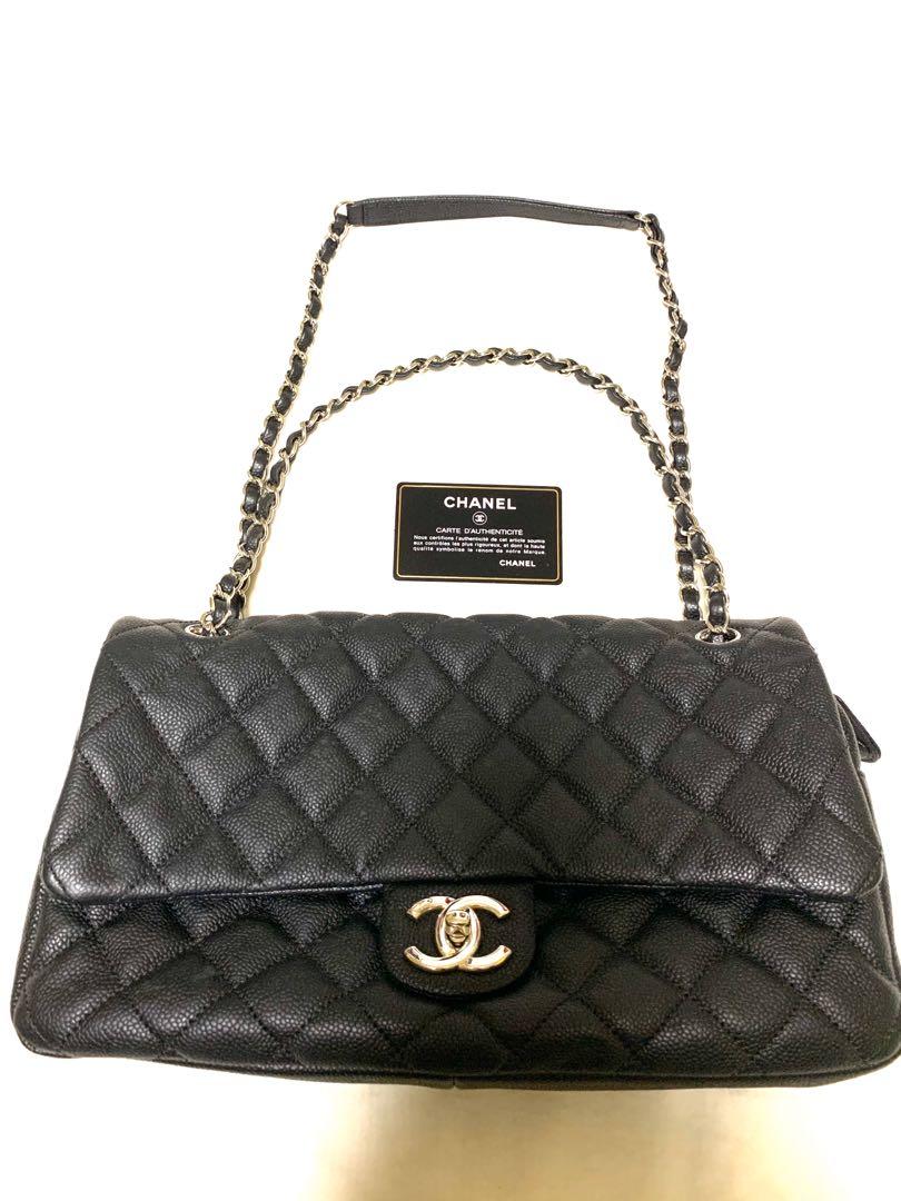 Chanel Classic Black Large Shoulder Flap Bag Serial Number 20148085 Women s Fashion Bags Wallets Shoulder Bags on Carousell