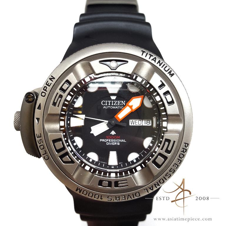 Rare Citizen Promaster Autozilla Nh6934 08f Titanium Diver S Watch 48mm Men S Fashion Watches On Carousell