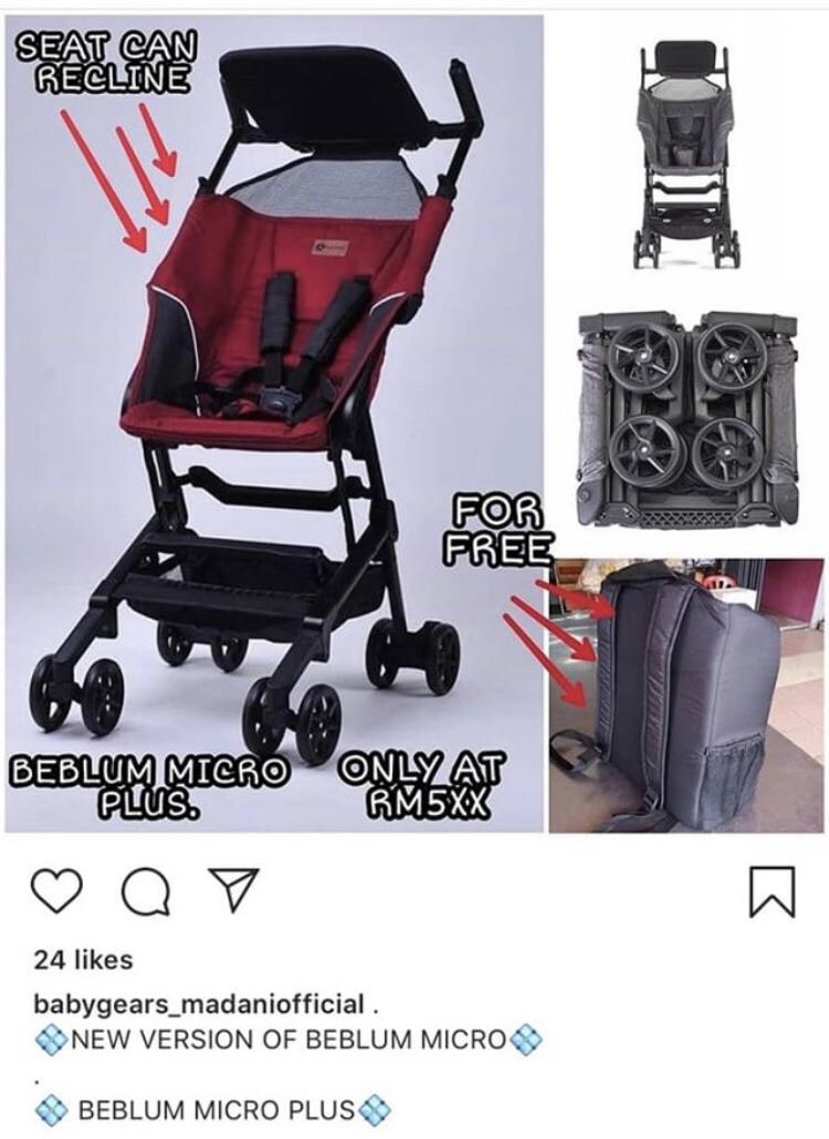 Compact stroller beblum Babies Kids Going Out Strollers on