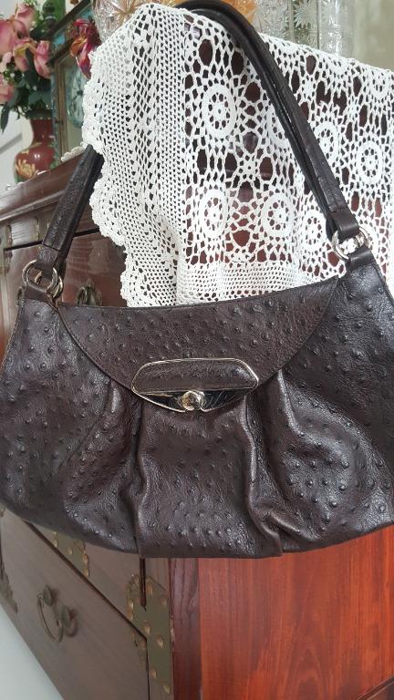 Furla ostrich leather best sale bag