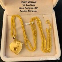 Gold necklace with locket (Category: Necklaces) located in Mandaluyong City. Submitted by robeerph (Listing ID 272204126, Image 2). Description: Beautiful gold necklace with locket. Store your photos like the old times 💖 Or your favorite scent to calm your senses whenever, wherever✨✨ Price start at Php 3,250 per gram.