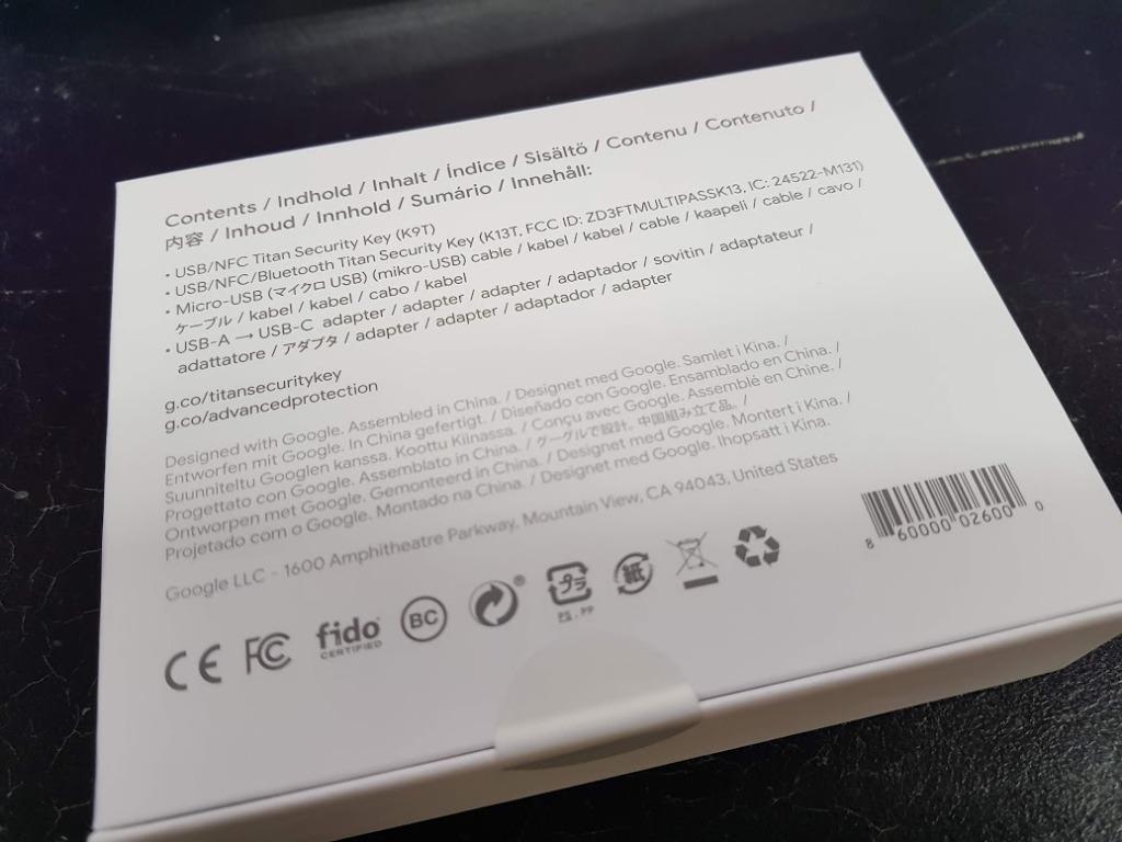 Google Titan Key From Usa Electronics Computer Parts Accessories On Carousell