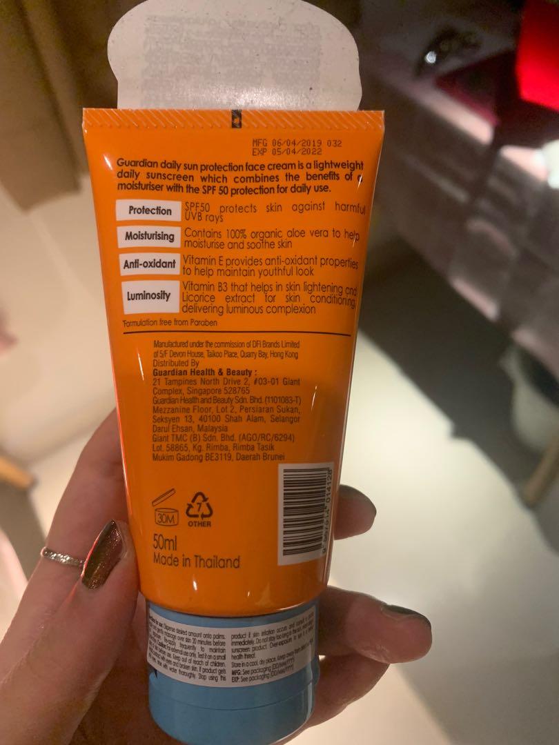 Guardian Suncream Health Beauty Face Skin Care On Carousell
