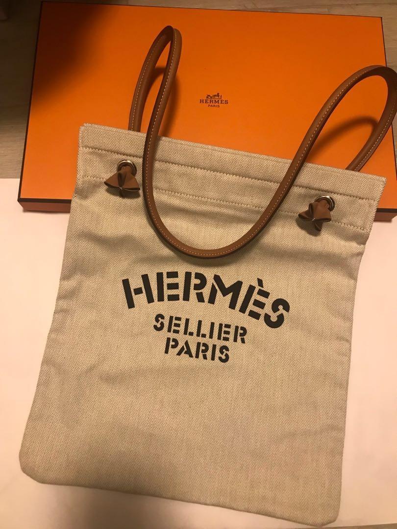 Hermès Aline Grooming Bag (canvas tote), 名牌, 手袋及銀包- Carousell