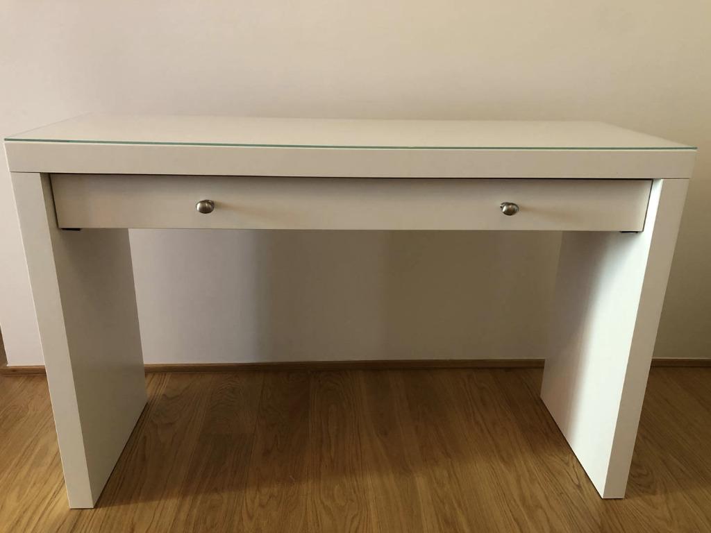 Ikea Dressing Table White With Glass Top Malm Home Furniture