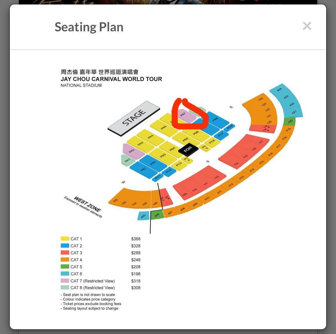 JAY CHOU TICKET, Tickets & Vouchers, Event Tickets on Carousell