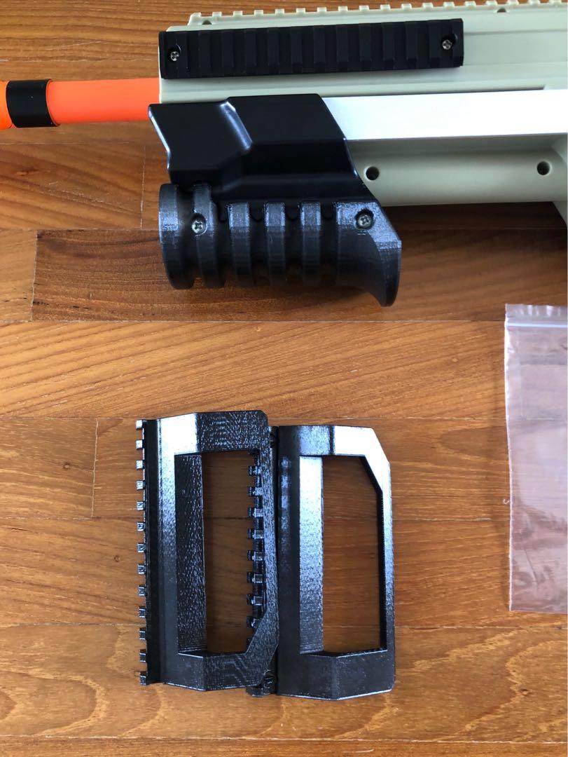 Jet blaster Xzeus II / 2 shell nerf with 3D add ons, Toys & Games