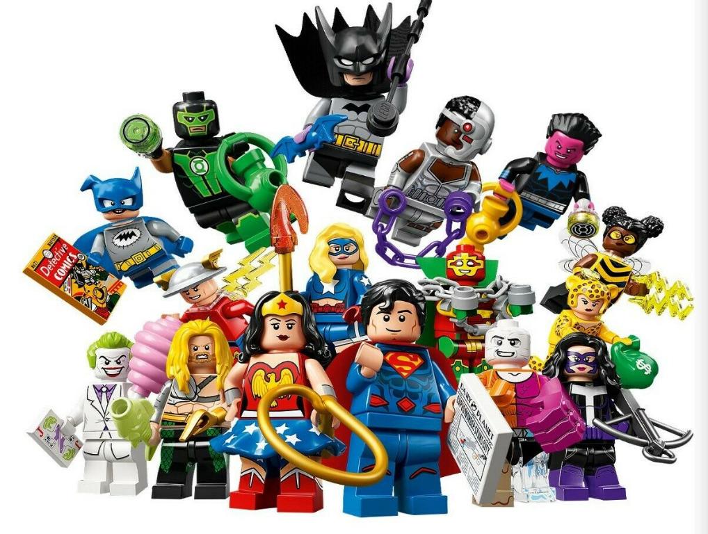 LEGO DC Super Heroes Minifigure Lot - Batman, Superman, Joker & More (CMF Series 71026 Style)