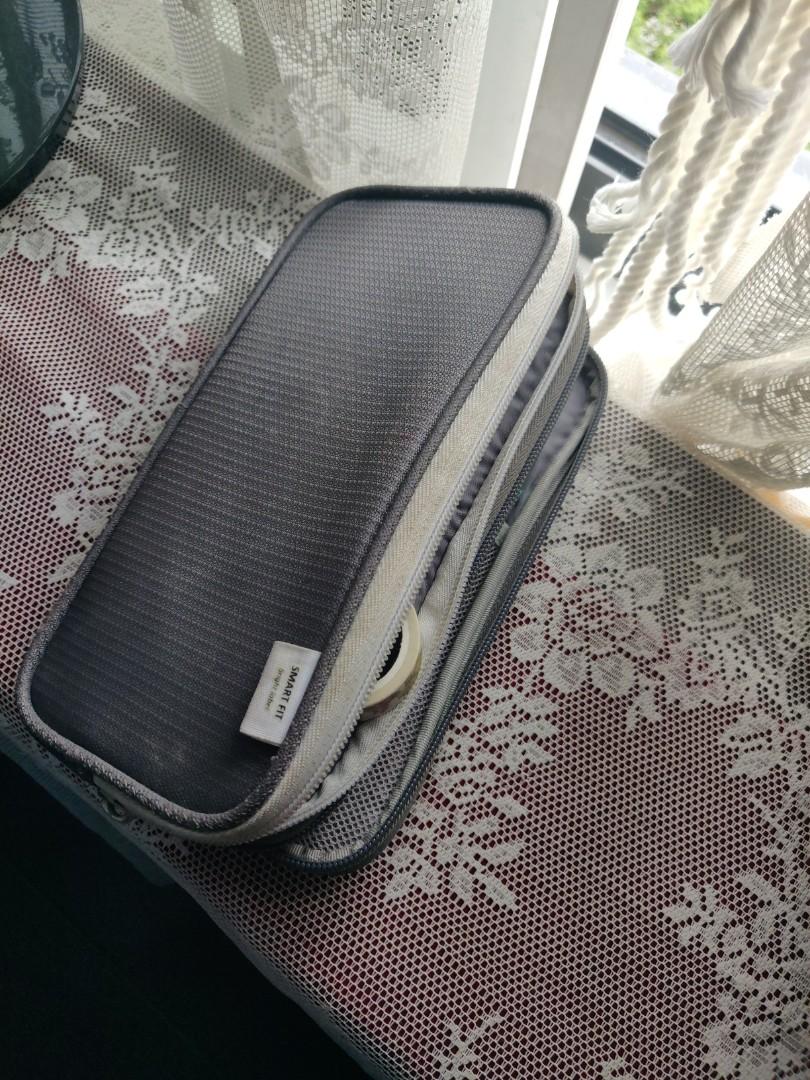 Lihit Lab Smart Fit Double Pen Case Large Black (Gray), Hobbies