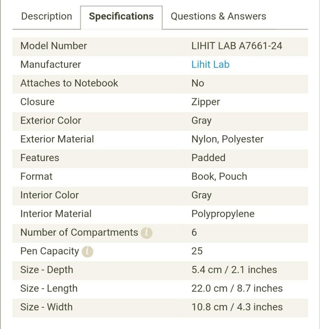 Lihit Lab Smart Fit Double Pen Case Large Black (Gray), Hobbies