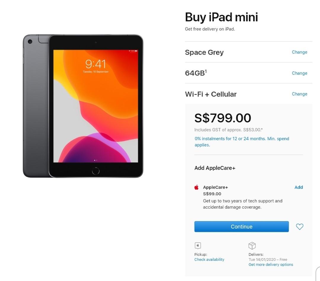 New Ipad Mini 5 64gb Cellular Space Grey Mobile Phones Tablets Tablets On Carousell