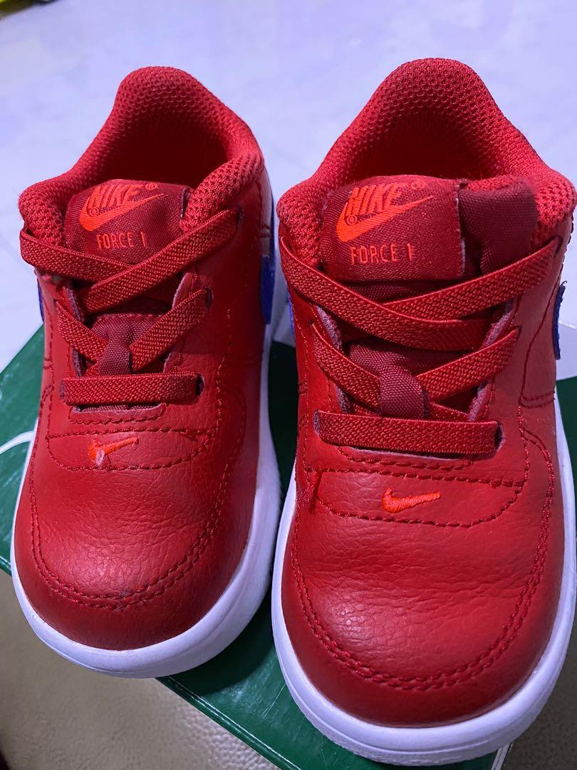 Nike Air Force 1 red baby shoes USA6c 