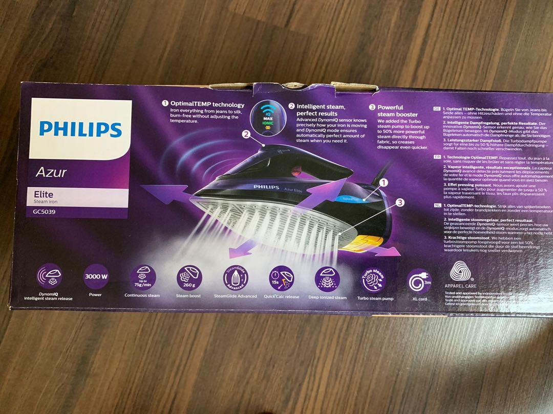 Philips Azure Elite Steam Iron, Furniture & Home Living, Cleaning ...